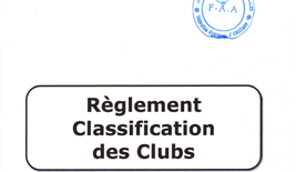 Règlements classification des clubs - FAA